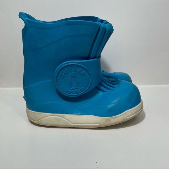Butler Blue Rubber Rain Boots - Picture 3 of 6